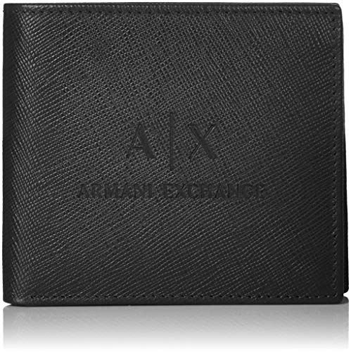 Armani Exchange Men wallet in leather NERO