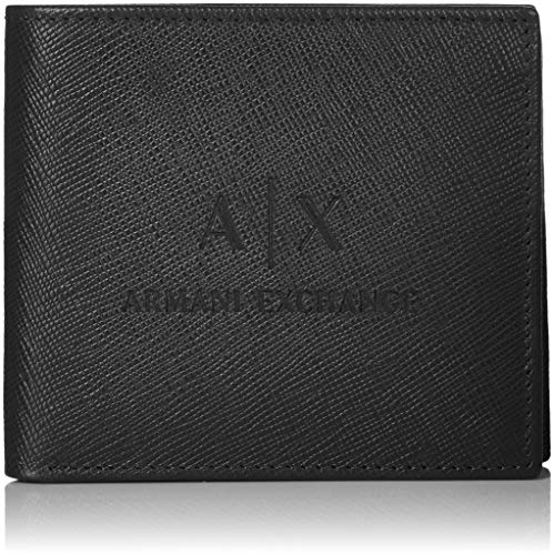 Armani Exchange Men wallet in leather NERO