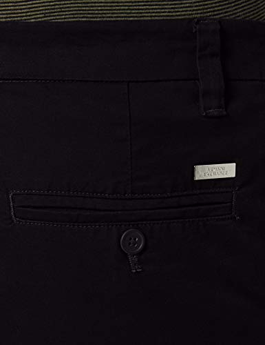 Armani Exchange Stretch Cotton Twill Pantalones, Negro (Black 1200), 46 (Talla del Fabricante: 29) para Hombre