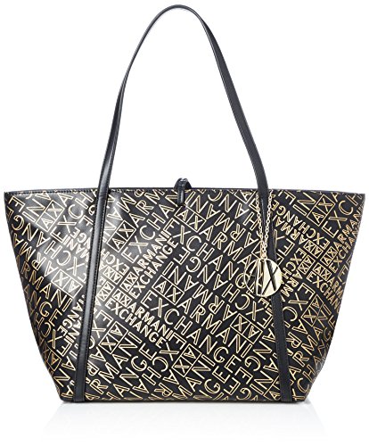 Armani ExchangeGold Logo Shopping BagMujerBolsos totesDorado (Black/Gold)28x13x49 centimeters (B x H x T)