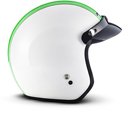 ARMOR Helmets AV-47 Casco Moto Demi Jet, DOT certificado, Bolsa de transporte, Multicolor/Italy, S (55-56cm)