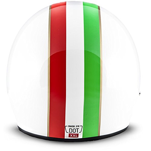 ARMOR Helmets AV-47 Casco Moto Demi Jet, DOT certificado, Bolsa de transporte, Multicolor/Italy, S (55-56cm)