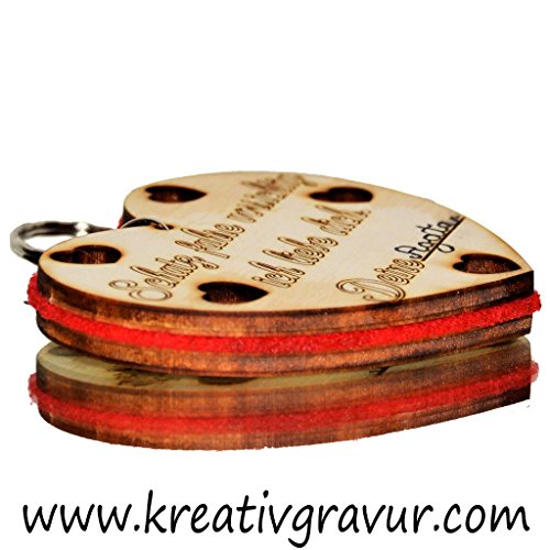 Aroma dispensador para Auto de madera con tu Firma Auto Espejo Colgante Amuleto de la suerte y tu untersc hirft Corazón Regalo Partner amigo Freundin Amor zawieszka Do samochodu Aroma Memoria