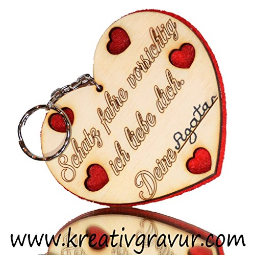 Aroma dispensador para Auto de madera con tu Firma Auto Espejo Colgante Amuleto de la suerte y tu untersc hirft Corazón Regalo Partner amigo Freundin Amor zawieszka Do samochodu Aroma Memoria