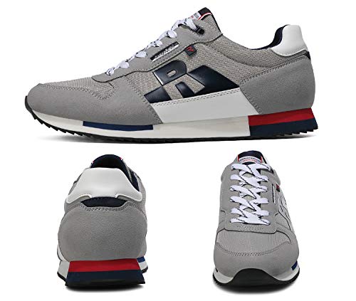 ARRIGO BELLO Zapatillas Deportivas Hombre Running Zapatos Vestir Casual Transpirables Sneakers Gimnasio Correr Tamaño 40-46 (45 EU, Gris)