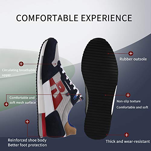 ARRIGO BELLO Zapatillas Deportivas Hombre Running Zapatos Vestir Casual Transpirables Sneakers Gimnasio Correr Tamaño 40-46 (46 EU, Gris)