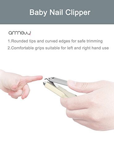 Arrnew - Set de manicura, Kit de cortar uñas, Canastilla regalo para bebé (amarillo)