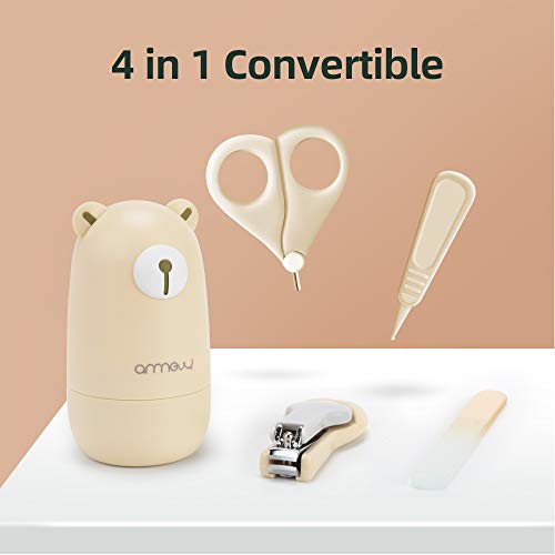 Arrnew - Set de manicura, Kit de cortar uñas, Canastilla regalo para bebé (amarillo)
