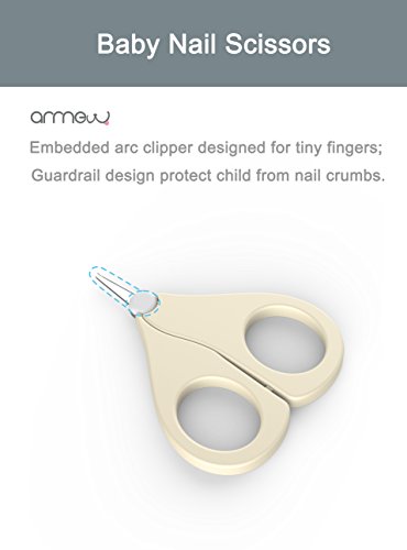 Arrnew - Set de manicura, Kit de cortar uñas, Canastilla regalo para bebé (amarillo)