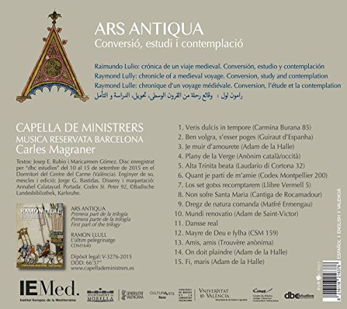 Ars Antiqua: Crónica De Un Viaje Medieval / Capella De Ministrers . C.Magraner