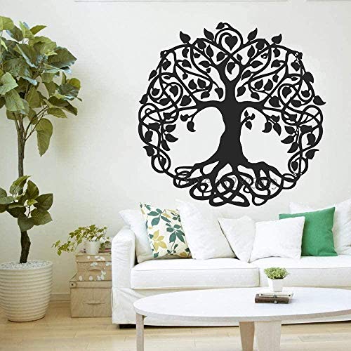 Arte pegatinas de pared decoración del hogar calcomanías de pared árbol sagrado calcomanías de pared árbol de la vida uso de la pared o ventana Edén árbol yoga 43X42 cm