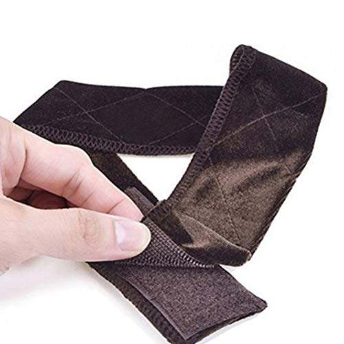 Artibetter 3pcs velvet facial venda elástica Hairband con sujetador para Yoga SPA baño maquillaje deporte (negro + Beige + café)