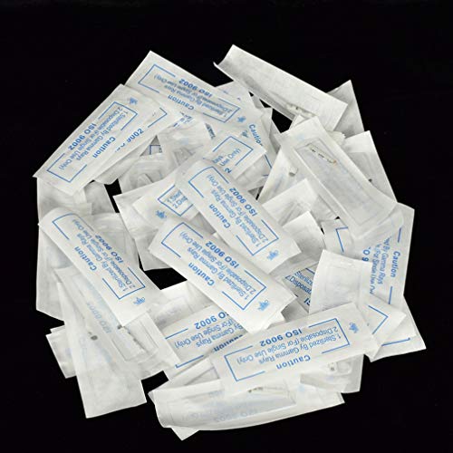 Artibetter 50pcs microblading en forma de u cuchillas agujas de tatuaje de cejas 14 pines (blanco)