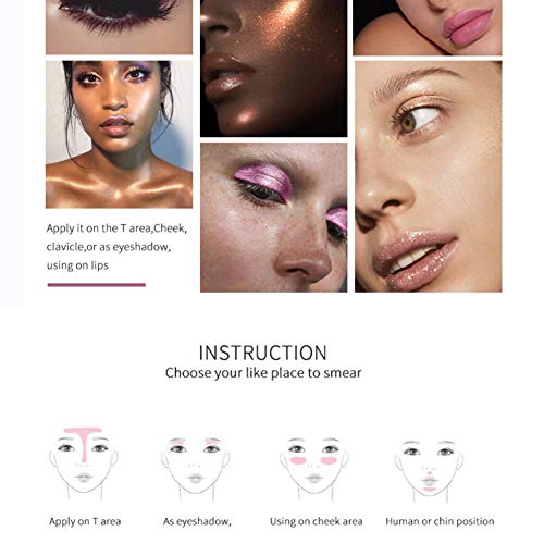 ARTIFUN Shiny Jelly Eyeshadow Sombra Duradera a Prueba de Manchas Impermeable Ilumina los Ojos