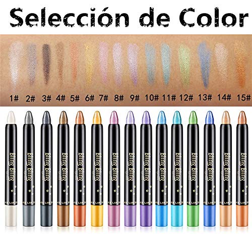 Artist Eyeliner Super Liner, Lápiz de Ojos Trazo Fino y Grueso, Lápices delineadores de ojos, para mujer, de moda, suave, resistente al agua, herramienta de maquillaje (Verde)