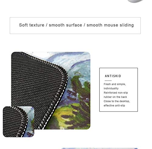 Artiste peinture à l'huile grand caoutchouc tapis de souris personnalité paysage personnel personnalisé tapis de souris bord de mer bateau 11.8X31.5X0 .06 po