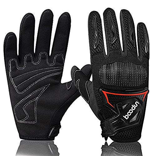 ARTOP Guantes de Moto, Guantes Transpirable de Moto Cruzada con Funda Protectora de PVC para Hombre Primavera-Verano-Otoño(Negro,L)