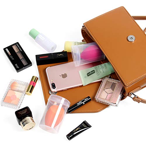 ARVOK Makeup Blender Esponjas de maquillaje de belleza, 6 piezas de esponjas de base sin látex para cosméticos líquidos/en polvo/en crema. con estuche de viaje transparente de 6 piezas (Opción 1)