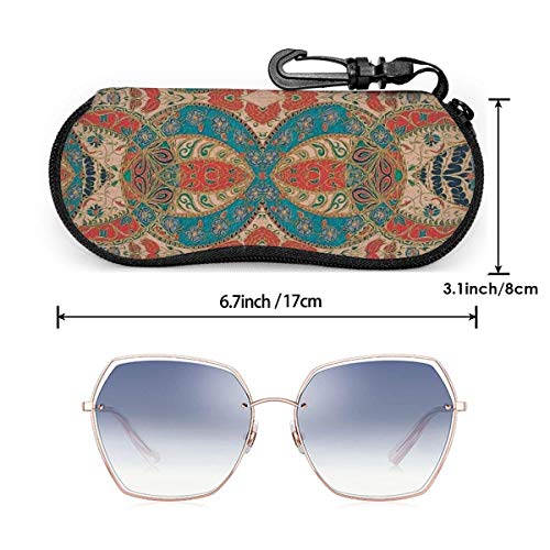Asa Dutt528251 Estuche blando para gafas de sol, Estuche para anteojos, Estuche protector para gafas de sol de damasco persa de belleza natural Estuche blando