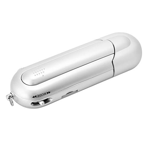 ASHATA Mini Reproductor de mp3,USB 2.0 Music Player con Auriculares,Radio FM Apoyo 32 GB Tarjetas Micro SD/TF,Admite Varios Idiomas de España/Portugal/Inglés (Plata)