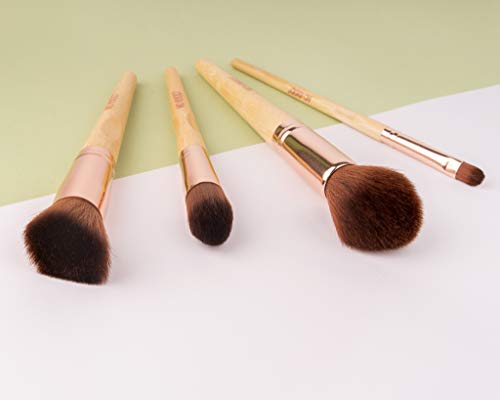 Así Eco Conjunto de 4 cepillos del maquillaje para la cara
