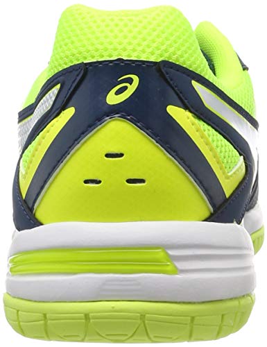 Asics Gel-Hunter 3, Zapatos de Bádminton para Hombre, Azul (Poseidon/White/Safety Yellow), 45 EU