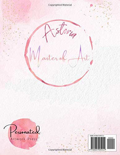 Astoria: Personalized Sketchbook with Letter A Monogram & Initial/ First Names for Girls and Kids. Magical Art & Drawing Sketch Book/ Workbook Gifts ... Gold Watercolor Cover. (Astoria Sketchbook)