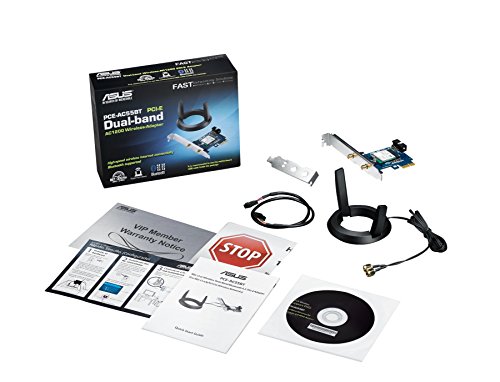 ASUS PCE-AC55BT_B1 - Tarjeta de Red Wi-Fi PCI-e AC1200 + Bluetooth 4.2 con tecnología BLE (Dual-Band, 2x2 MIMO)