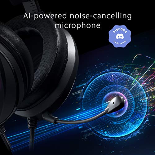 Asus ROG Theta 7.1 - Auriculares de Gaming USB-C (Sonido Envolvente 7.1, cancelación de Ruido por IA, DAC ROC 7.1, PS4, Nintendo Switch y Dispositivos Inteligentes)