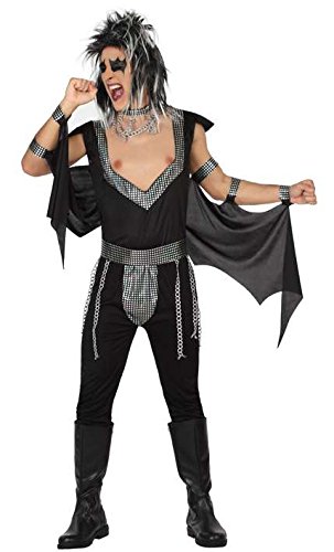 Atosa- Disfraz hombre estrella rock, Color negro, M-L (26612)