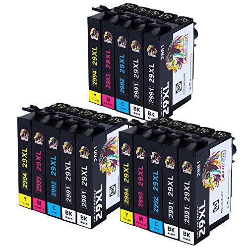 AUBEN 29XL para Epson 29 Cartuchos de Tinta 15 Compatibles con Epson Expression Home XP-255 XP-245 XP-342 XP-442 XP-235 XP-257 XP-345 XP-332 XP-247 XP-445 XP-432 XP-335 XP-435 XP-352 XP-355 XP-455