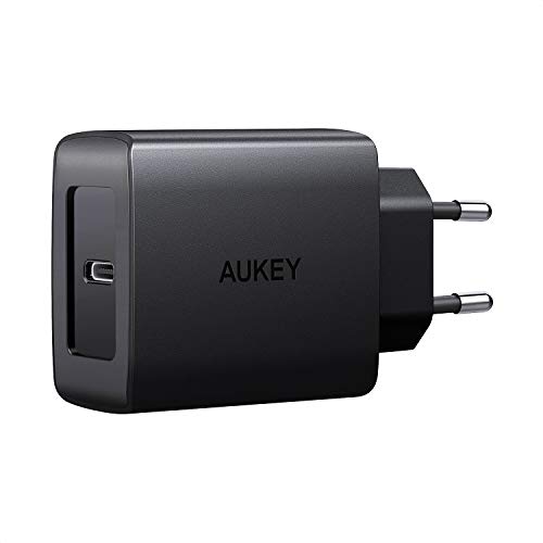 AUKEY Cargador USB C con Power Delivery 18W, Cargador Móvil para Samsung Galaxy S8 / S8+ / Note8, Nexus 5X / 6P, LG G5 / G6, iPhone XS/XS MAX/XR, Nintendo Switch y más