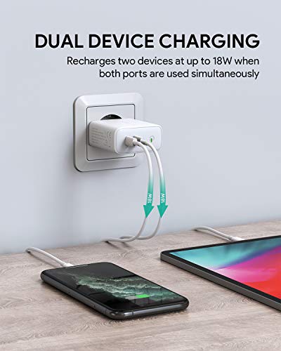AUKEY Cargador USB C con Power Delivery 3.0 & Dynamic Detect, Cargador con Power Delivery de 36W, Compatible con iPhone 11/11 Pro / 11 Pro MAX, Redmi Note 7, Xiaomi Mi 9, Huawei, MacBook Air y más