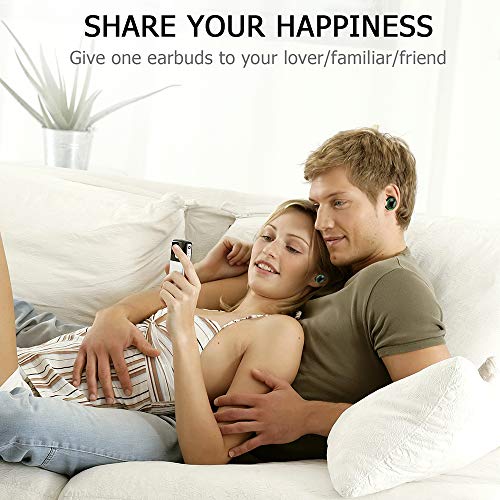 Auriculares Bluetooth, Donerton IPX8 Impermeable 150H Playtime Auriculares Inalámbricos con Hi-Fi Estéreo, In-Ear Auriculares con Caja de Carga y Micrófono Integrado, Pantalla LCD y Control Tactil