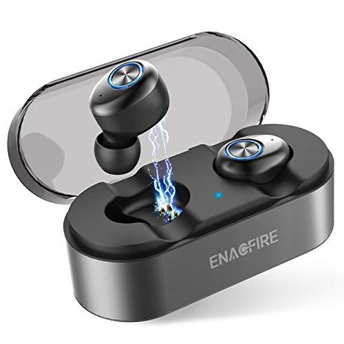 Auriculares Bluetooth, ENACFIRE E18 Auriculares Bluetooth Inalámbricos Mini Twins Estéreo In-Ear Bluetooth 5.0 con Caja de Carga Portátil