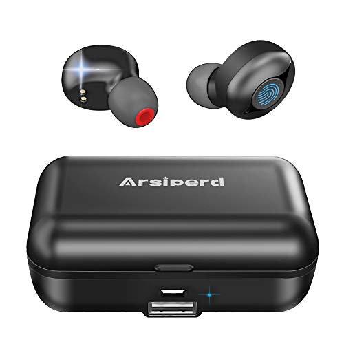 Auriculares Inalámbricos Bluetooth 5.0, Auriculares Deportivos En La Oreja, 60H ReproduccióN CancelacióN de Ruido 3D Ipx5 Resistente al Agua, MicróFono Incorporado con Funda de Carga de 2000 mAh