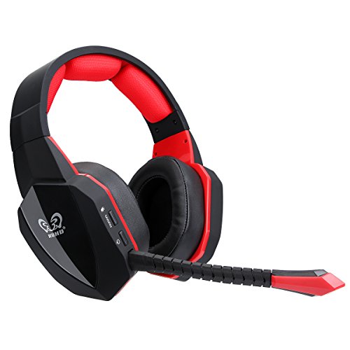 Auriculares inalámbricos de videojuegos de winkona, compatibles con PS4, PS3, Xbox One, Xbox 360, ordenador, auriculares de sonido claro, micrófono extraíble, recargables