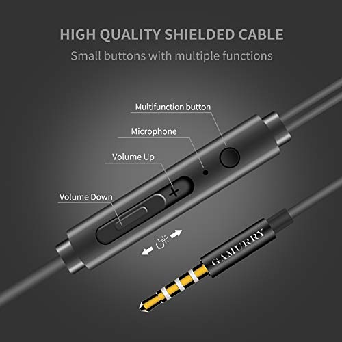 Auriculares,Auriculares con micrófono, Sistema de cancelación de Ruido y Sonido Envolvente. Compatibles con Apple,Samsung,Android y PC (Negro)