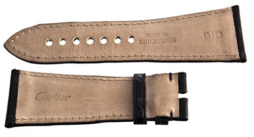 Auténtica piel de Cartier negro banda reloj banda correa 29 mm