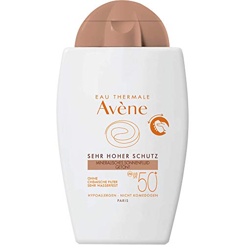 Avène - Fluido solar mineral tintado SPF 50+, 40 ml