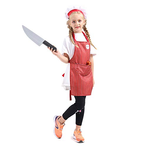 Avsvcb Cosplay Disfraz de Navidad para niños, Disfraz de Carnicero para niña, Disfraz de Halloween, Novedad, Regalo, Disfraz de casa para niños