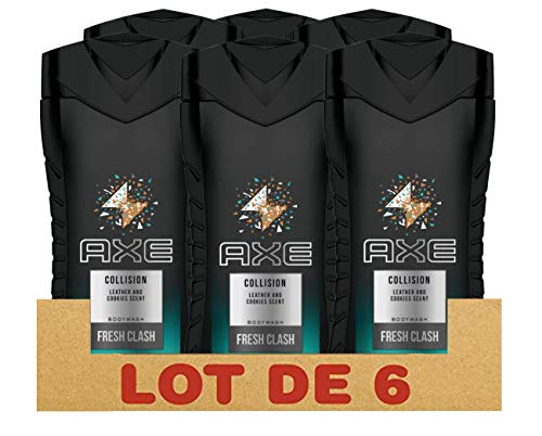 Axe Collision - Gel de Ducha para hombres, Pack 6 x 250 ml