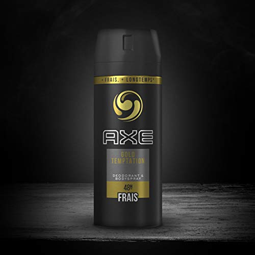 AXE Déodorant Homme Spray Gold Temptation Frais 48h (Lot de 6x150ml)
