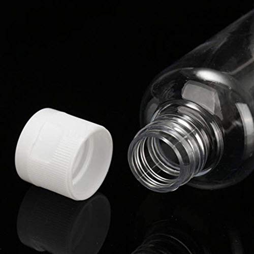 AYEN 10 Piezas de Botellas de plástico vacías Recargables Transparentes con Tapas abatibles Tamaño de Viaje Libre de BPA Recipiente para artículos de baño Jabón Champú Loción bronceadora Líquido 2