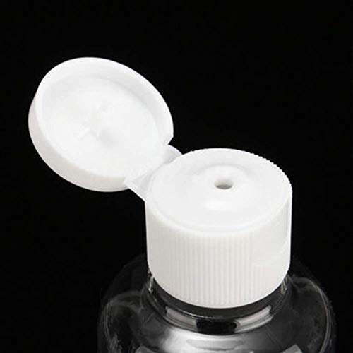 AYEN 10 Piezas de Botellas de plástico vacías Recargables Transparentes con Tapas abatibles Tamaño de Viaje Libre de BPA Recipiente para artículos de baño Jabón Champú Loción bronceadora Líquido 2