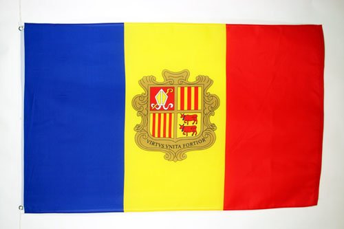 AZ FLAG Bandera de Andorra 90x60cm - Bandera ANDORRANA 60 x 90 cm