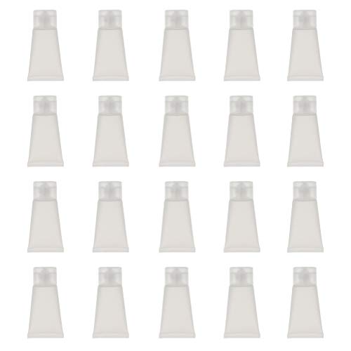 B Baosity 20 Pedazos Botella Miniatura para Crema de Limpiador Facial 30 ml Frasco Cosmético Rellenable para Viaje - Frasted-Flip Cap