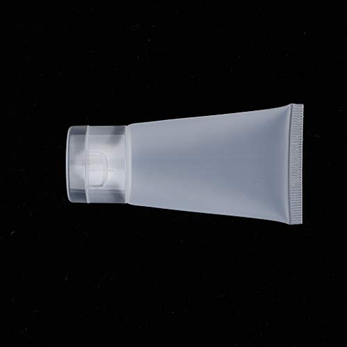 B Baosity 20 Pedazos Botella Miniatura para Crema de Limpiador Facial 30 ml Frasco Cosmético Rellenable para Viaje - Frasted-Flip Cap