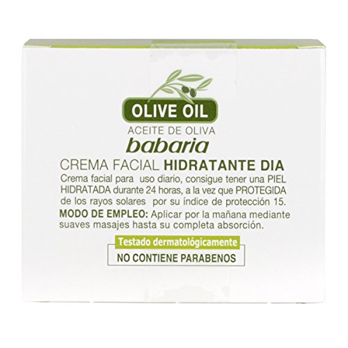 Babaria Aceite de Oliva Crema Facial Hidratante Día SPF15 Crema de Día - 50 ml