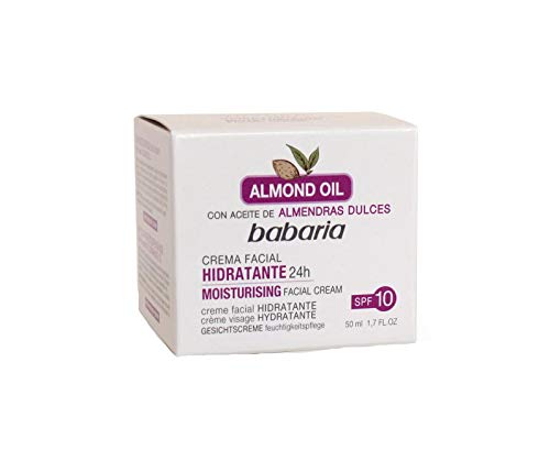 BABARIA Almond Oil Crema SPF10 50ML Unisex Adulto, Negro, Único